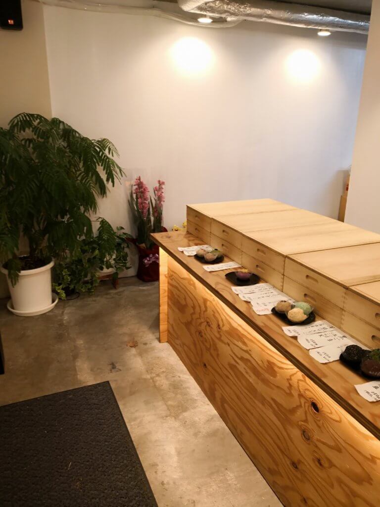 店内のショーケース