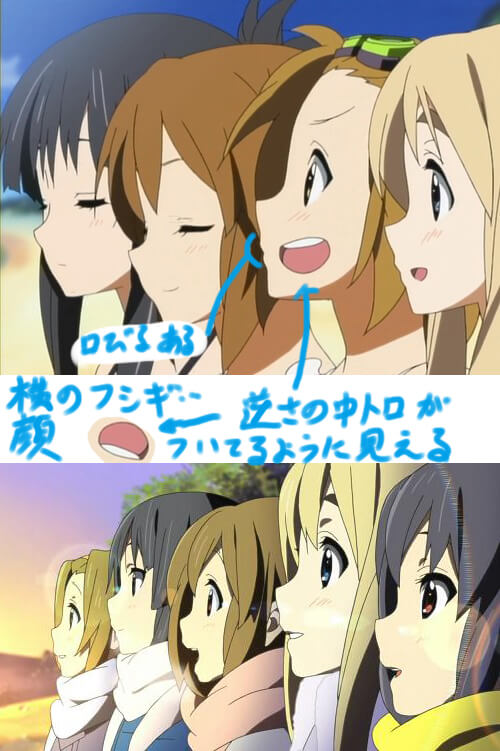 横顔のバランスの例